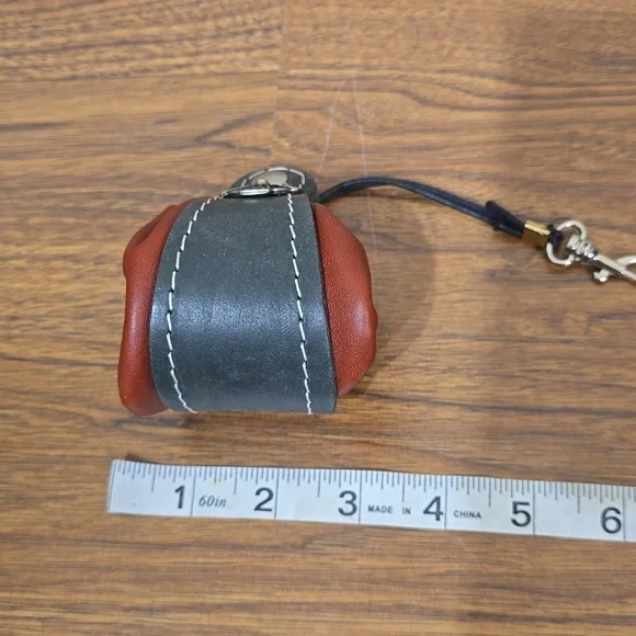 HANDMADE LEATHER DRAWSTRING DICE BAG CHANGE PURSE BAG CHARM - Picture 7 of 8